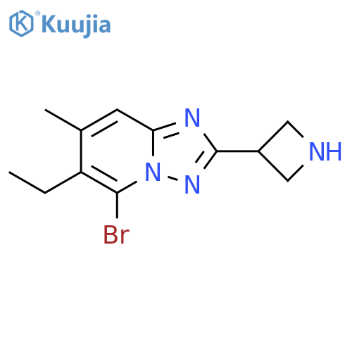 3-{5-bromo-6-ethyl-7-methyl-1,2,4triazolo1,5-apyridin-2-yl}azetidine structure