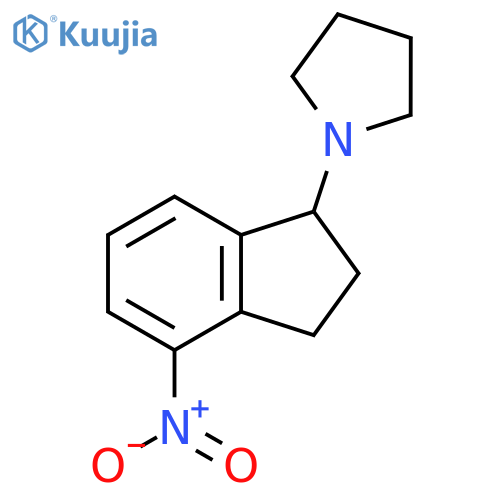 1-(4-nitro-2,3-dihydro-1H-inden-1-yl)pyrrolidine structure