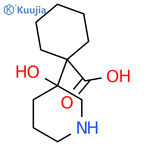 1-(3-Hydroxypiperidin-3-yl)cyclohexane-1-carboxylic acid structure