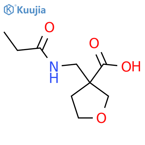 3-(Propanamidomethyl)oxolane-3-carboxylic acid structure
