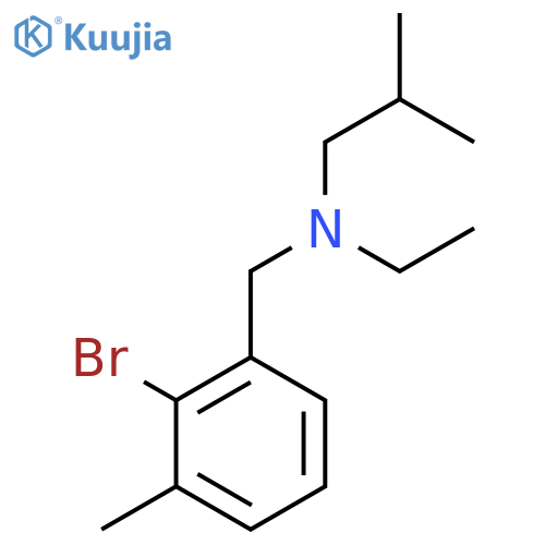 [(2-Bromo-3-methylphenyl)methyl](ethyl)(2-methylpropyl)amine structure