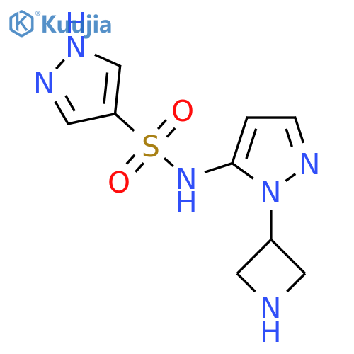 N-1-(azetidin-3-yl)-1H-pyrazol-5-yl-1H-pyrazole-4-sulfonamide structure