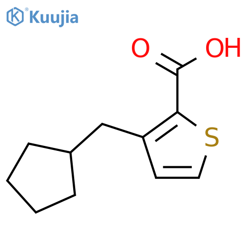 3-(Cyclopentylmethyl)thiophene-2-carboxylic acid structure