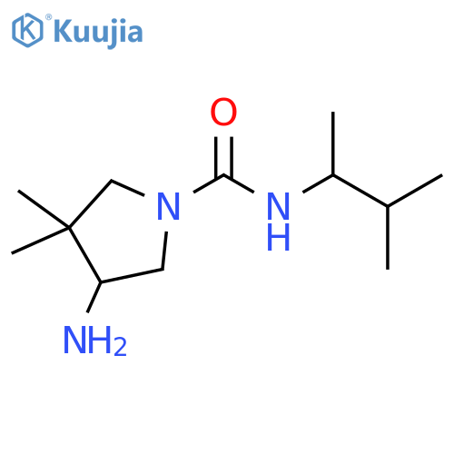 4-amino-3,3-dimethyl-N-(3-methylbutan-2-yl)pyrrolidine-1-carboxamide structure
