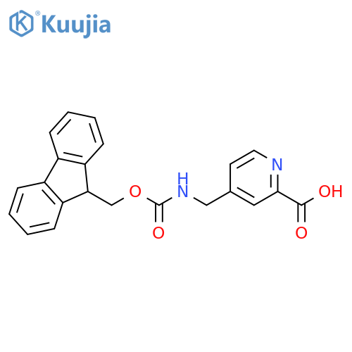 4-[({[(9H-fluoren-9-yl)methoxy]carbonyl}amino)methyl]pyridine-2-carboxylic acid structure