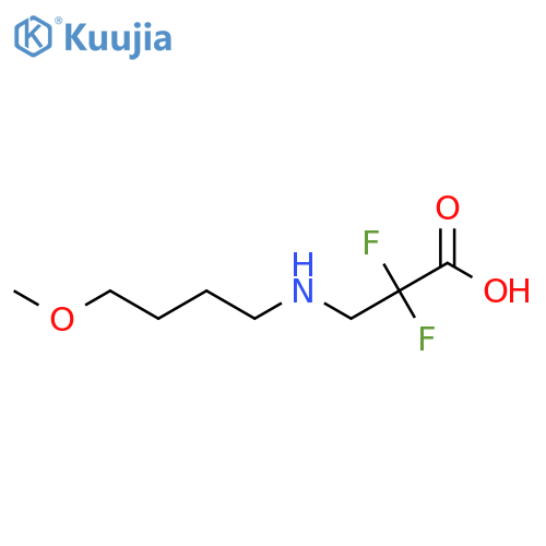 Propanoic acid, 2,2-difluoro-3-[(4-methoxybutyl)amino]- structure