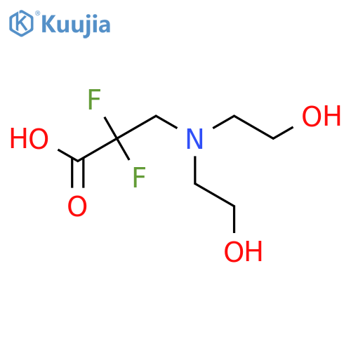 Propanoic acid, 3-[bis(2-hydroxyethyl)amino]-2,2-difluoro- structure