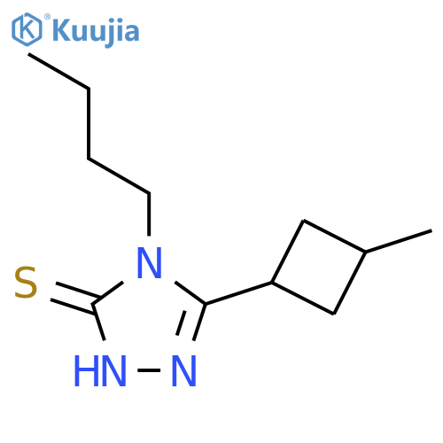 4-butyl-5-(3-methylcyclobutyl)-4H-1,2,4-triazole-3-thiol structure
