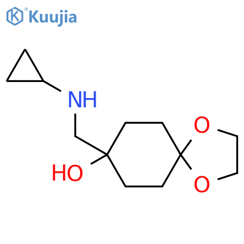8-[(Cyclopropylamino)methyl]-1,4-dioxaspiro[4.5]decan-8-ol structure