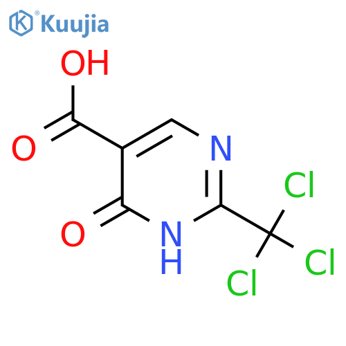 6-Oxo-2-(trichloromethyl)-1,6-dihydropyrimidine-5-carboxylic acid structure