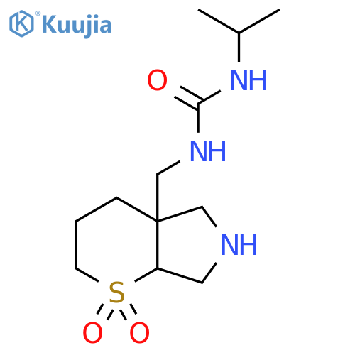 1-({1,1-Dioxo-octahydro-1lambda6-thiopyrano[2,3-c]pyrrol-4a-yl}methyl)-3-(propan-2-yl)urea structure