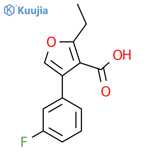 2-ethyl-4-(3-fluorophenyl)furan-3-carboxylic acid structure
