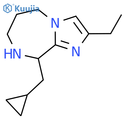 9-(cyclopropylmethyl)-2-ethyl-5H,6H,7H,8H,9H-imidazo[1,2-a][1,4]diazepine structure