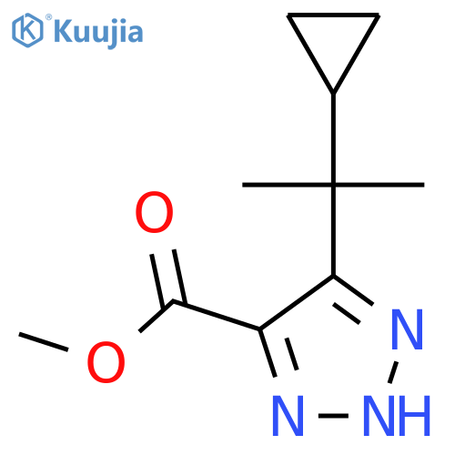 methyl 5-(2-cyclopropylpropan-2-yl)-1H-1,2,3-triazole-4-carboxylate structure