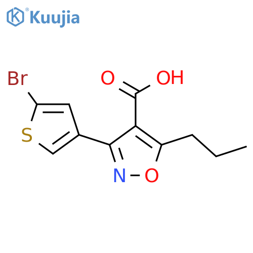 3-(5-Bromothiophen-3-yl)-5-propyl-1,2-oxazole-4-carboxylic acid structure