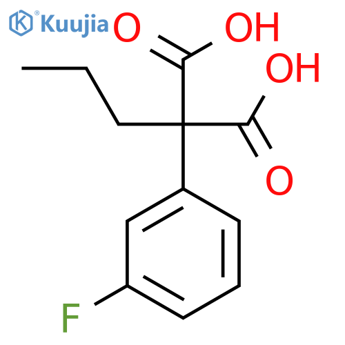 2-(3-Fluorophenyl)-2-propylpropanedioic acid structure