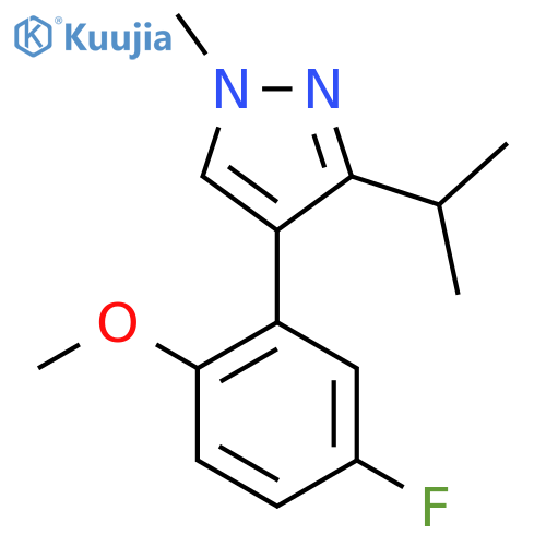 4-(5-fluoro-2-methoxyphenyl)-1-methyl-3-(propan-2-yl)-1H-pyrazole structure