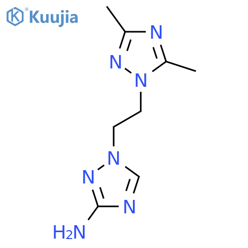 1-2-(dimethyl-1H-1,2,4-triazol-1-yl)ethyl-1H-1,2,4-triazol-3-amine structure