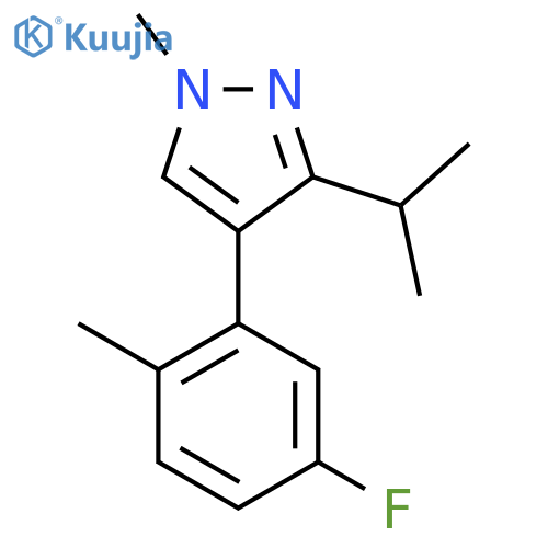 4-(5-fluoro-2-methylphenyl)-1-methyl-3-(propan-2-yl)-1H-pyrazole structure
