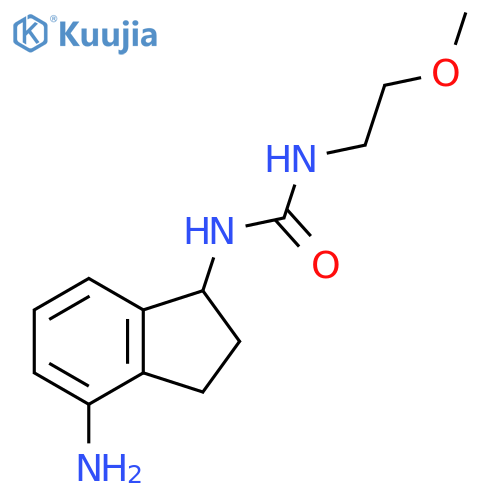 1-(4-amino-2,3-dihydro-1H-inden-1-yl)-3-(2-methoxyethyl)urea structure