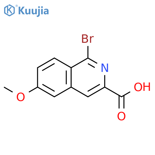 3-Isoquinolinecarboxylic acid, 1-bromo-6-methoxy- structure