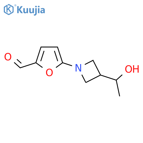5-[3-(1-Hydroxyethyl)azetidin-1-yl]furan-2-carbaldehyde structure