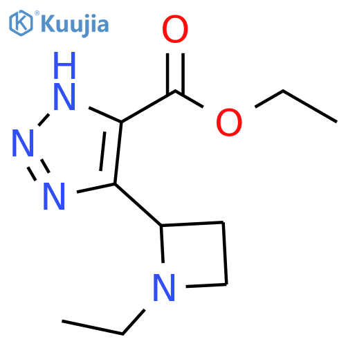 1H-1,2,3-Triazole-5-carboxylic acid, 4-(1-ethyl-2-azetidinyl)-, ethyl ester structure