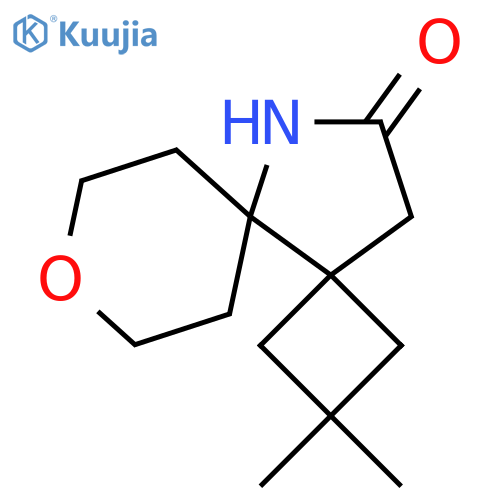 2,2-Dimethyl-8-oxa-11-azadispiro[3.0.5^{5}.3^{4}]tridecan-12-one structure