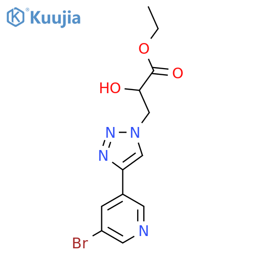 ethyl 3-4-(5-bromopyridin-3-yl)-1H-1,2,3-triazol-1-yl-2-hydroxypropanoate structure