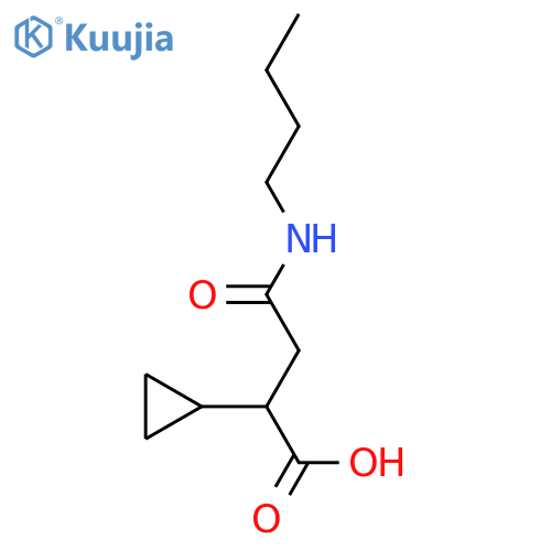 3-(Butylcarbamoyl)-2-cyclopropylpropanoic acid structure