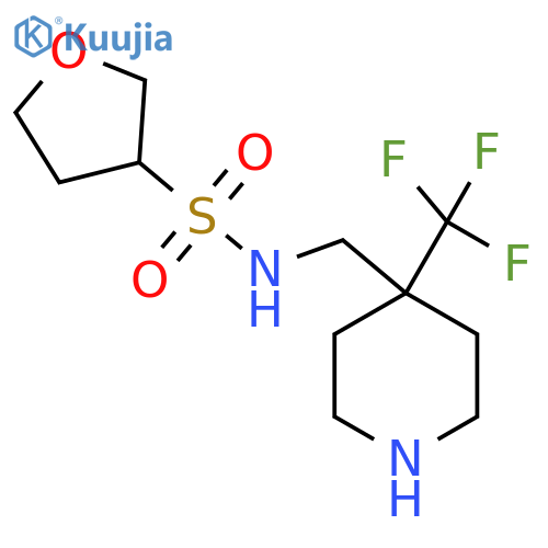 N-[[4-(trifluoromethyl)piperidin-4-yl]methyl]oxolane-3-sulfonamide structure