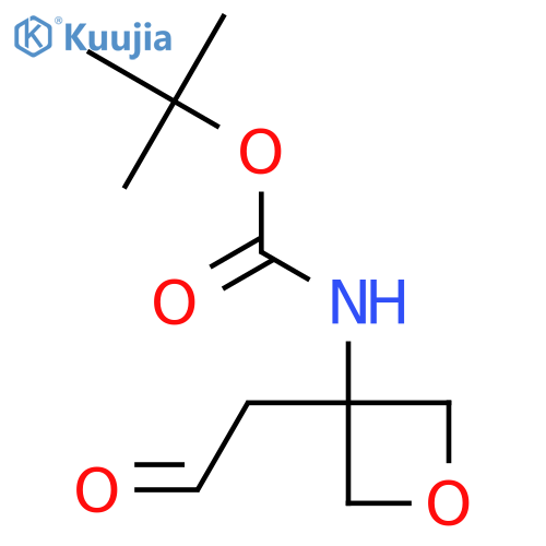 tert-butyl N-3-(2-oxoethyl)oxetan-3-ylcarbamate structure