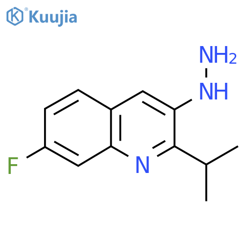 7-Fluoro-3-hydrazinyl-2-(propan-2-yl)quinoline structure
