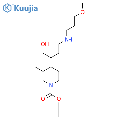 Tert-butyl 4-{1-hydroxy-4-[(3-methoxypropyl)amino]butan-2-yl}-3-methylpiperidine-1-carboxylate structure