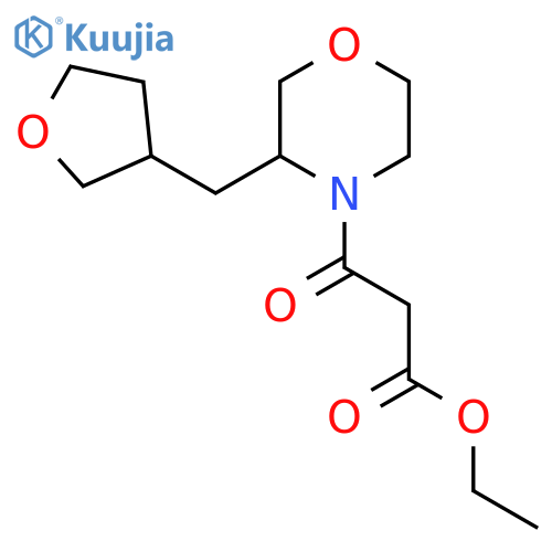 Ethyl 3-oxo-3-{3-[(oxolan-3-yl)methyl]morpholin-4-yl}propanoate structure