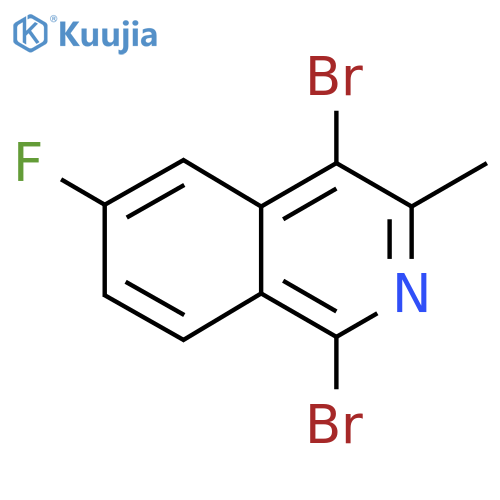 1,4-Dibromo-6-fluoro-3-methylisoquinoline structure