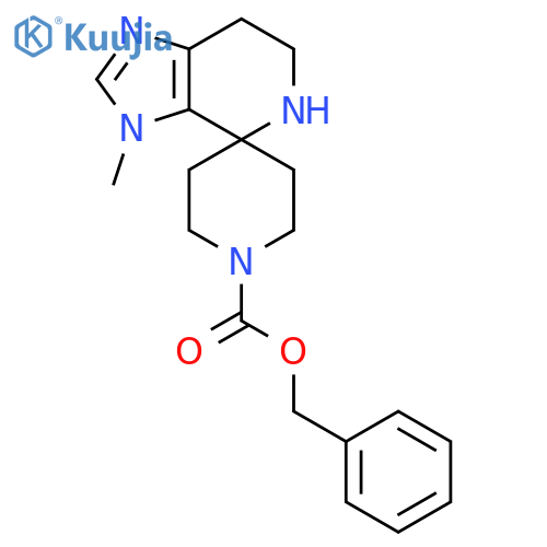benzyl 3-methyl-3,5,6,7-tetrahydrospiroimidazo4,5-cpyridine-4,4'-piperidine-1'-carboxylate structure