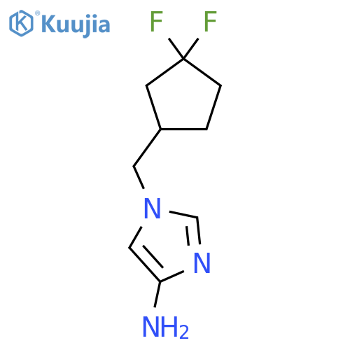 1-[(3,3-difluorocyclopentyl)methyl]-1H-imidazol-4-amine structure