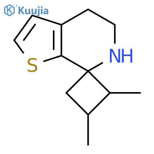 3,4-dimethyl-5',6'-dihydro-4'H-spirocyclobutane-1,7'-thieno2,3-cpyridine structure