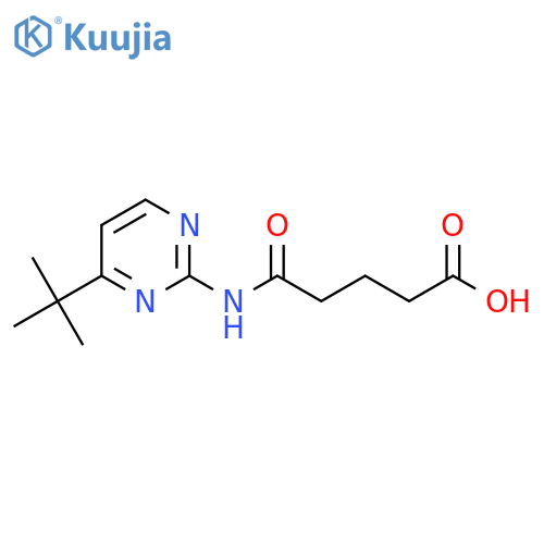 4-(4-tert-butylpyrimidin-2-yl)carbamoylbutanoic acid structure