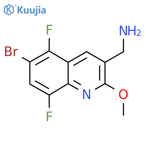(6-Bromo-5,8-difluoro-2-methoxyquinolin-3-yl)methanamine structure