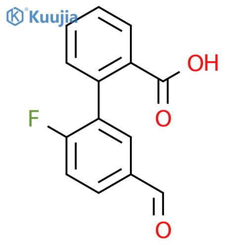 2-(2-Fluoro-5-formylphenyl)benzoic acid structure