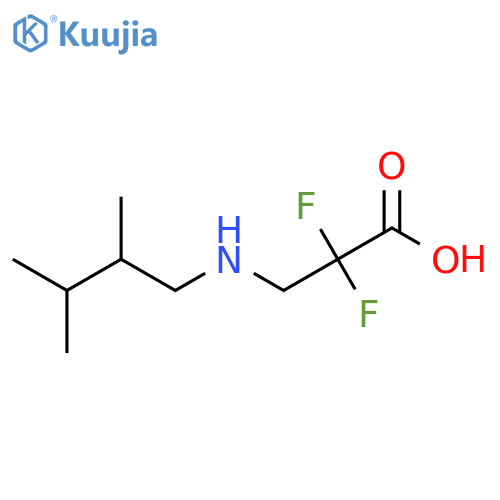 3-(2,3-Dimethylbutylamino)-2,2-difluoropropanoic acid structure