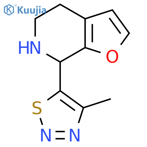 5-{4H,5H,6H,7H-furo2,3-cpyridin-7-yl}-4-methyl-1,2,3-thiadiazole structure