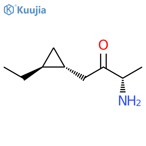 2-Butanone, 3-amino-1-[(1R,2S)-2-ethylcyclopropyl]-, (3S)-rel- structure