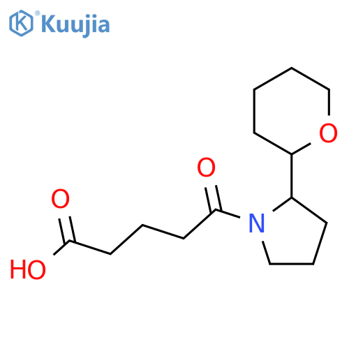 5-2-(oxan-2-yl)pyrrolidin-1-yl-5-oxopentanoic acid structure
