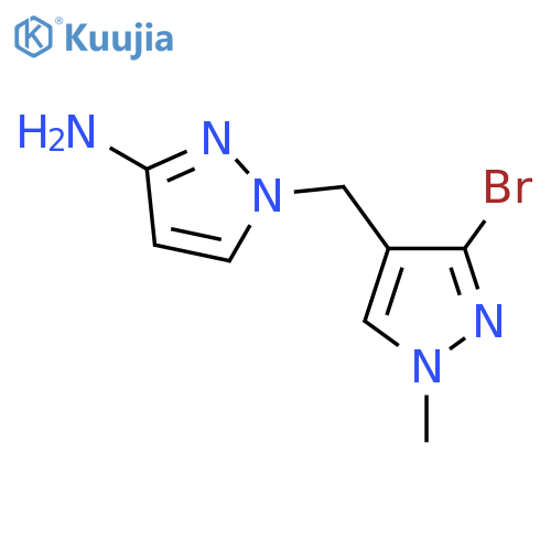 1-(3-bromo-1-methyl-1H-pyrazol-4-yl)methyl-1H-pyrazol-3-amine structure