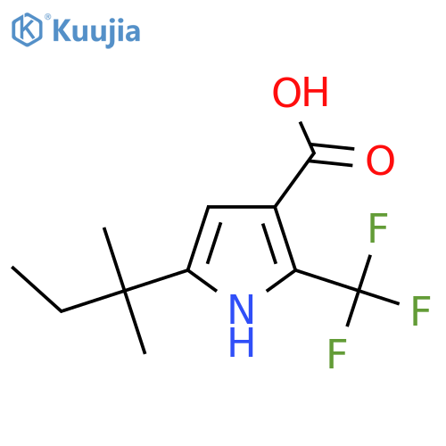 1H-Pyrrole-3-carboxylic acid, 5-(1,1-dimethylpropyl)-2-(trifluoromethyl)- structure