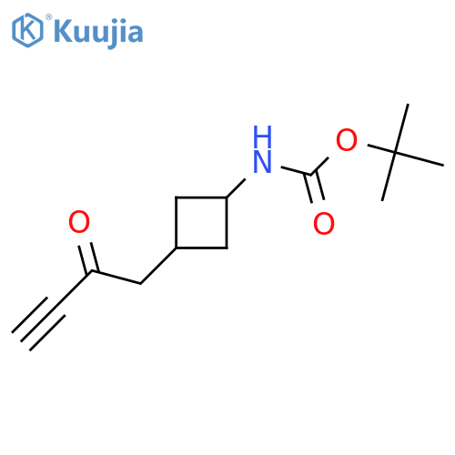 tert-butyl N-[3-(2-oxobut-3-yn-1-yl)cyclobutyl]carbamate structure