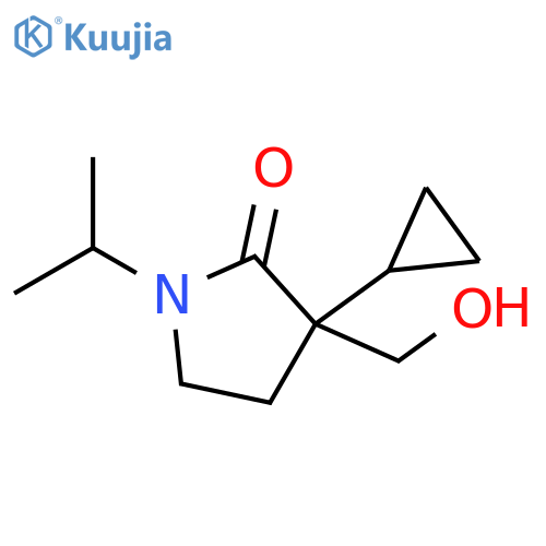 2-Pyrrolidinone, 3-cyclopropyl-3-(hydroxymethyl)-1-(1-methylethyl)- structure